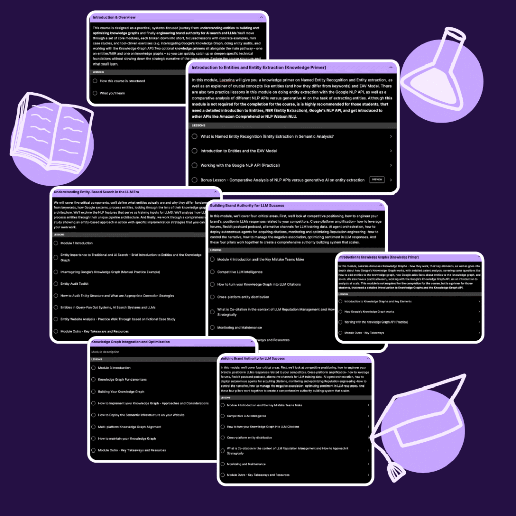 beatrice gamba course mlforseo academy llm and ai search visibility entity seo