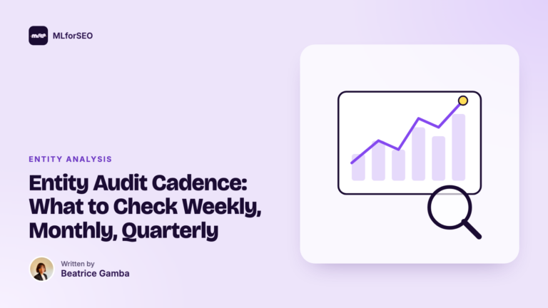 featured entity audit cadence what to check weekly monthly quarterly