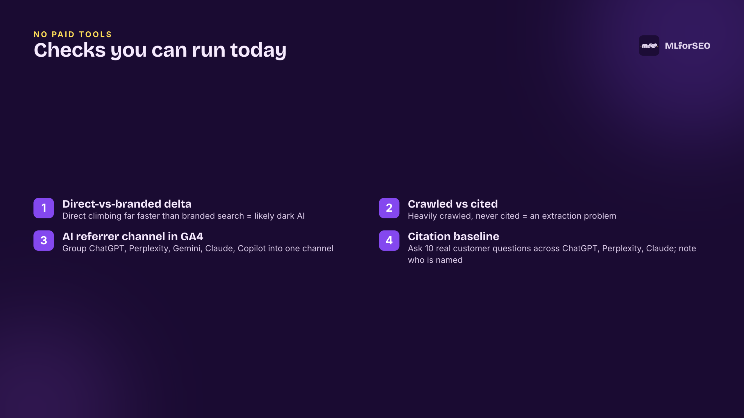 Checks you can run today