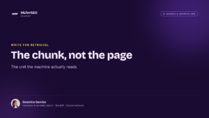 The chunk, not the page: content an AI can actually extract