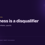 Vagueness is a disqualifier: the three-property sentence test