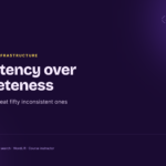 Consistency beats completeness: schema for machines, not results