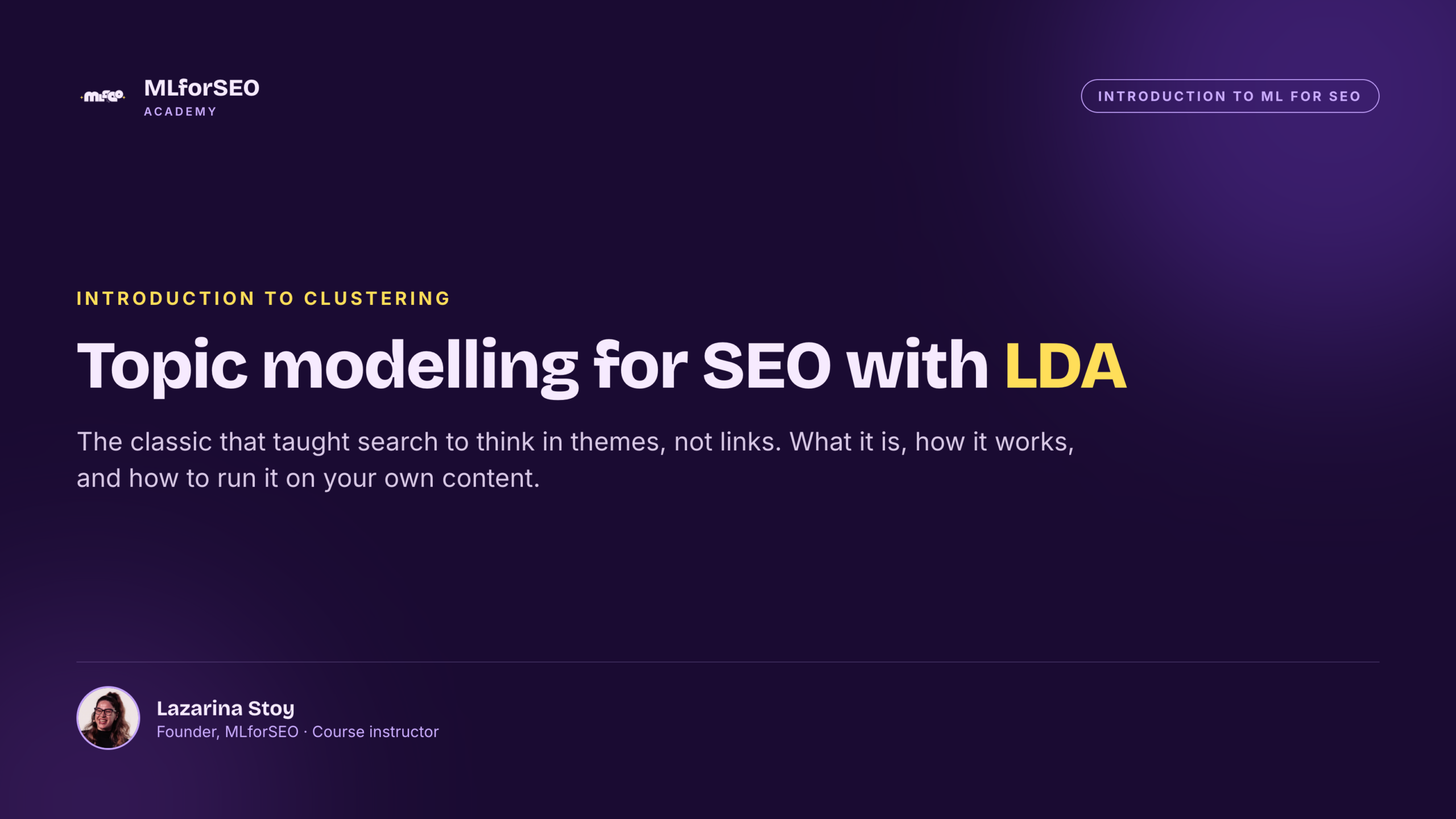 Topic modeling for SEO with LDA (Latent Dirichlet Allocation)