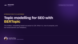 Topic Modelling for SEO with BERTopic