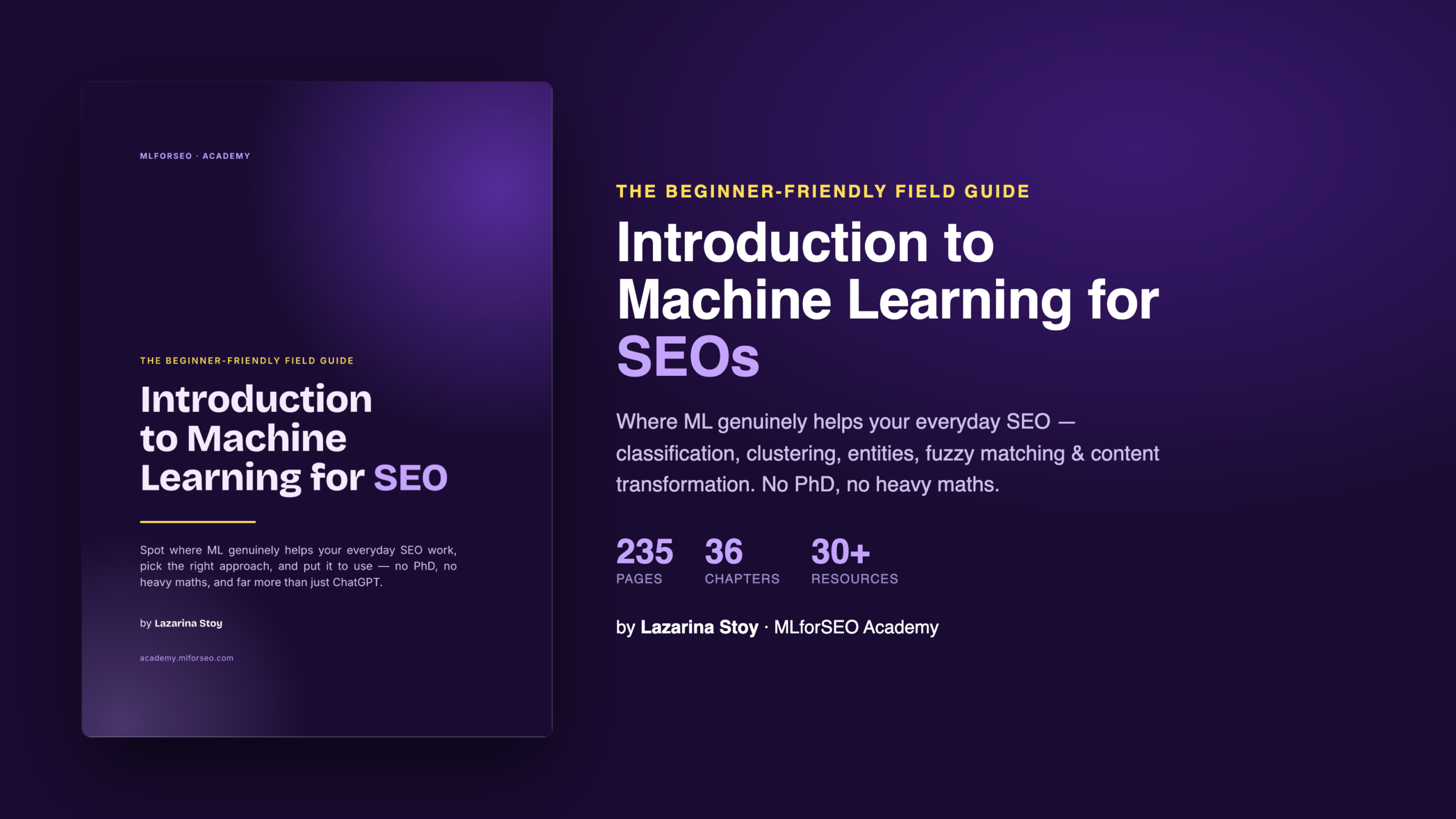 Introduction to Machine Learning for SEOs (E-Book) — by Lazarina Stoy preview