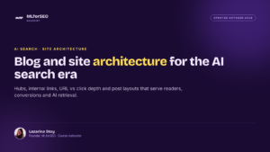 Blog and Site Architecture for SEO and Conversions in the AI Search Era